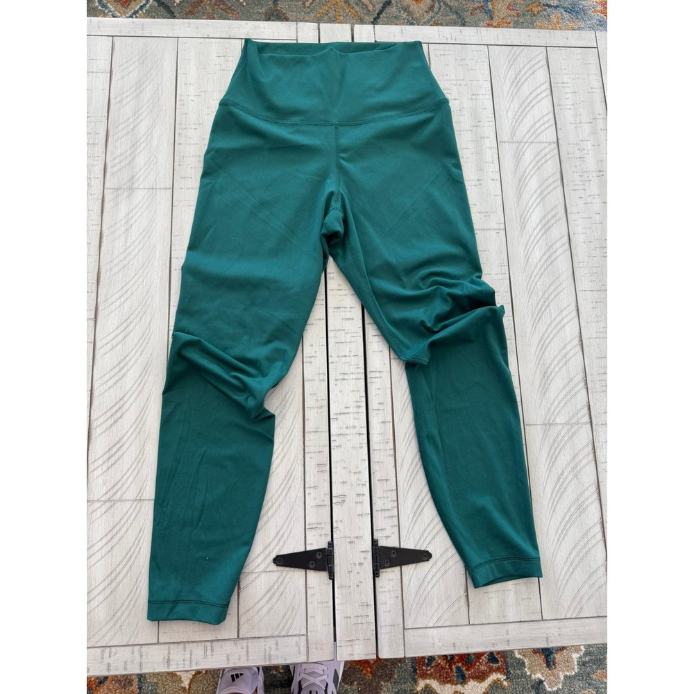 #A- 042- Yogalicious Lux Everyday Ankle Tight Green High Waist Leggings Medium